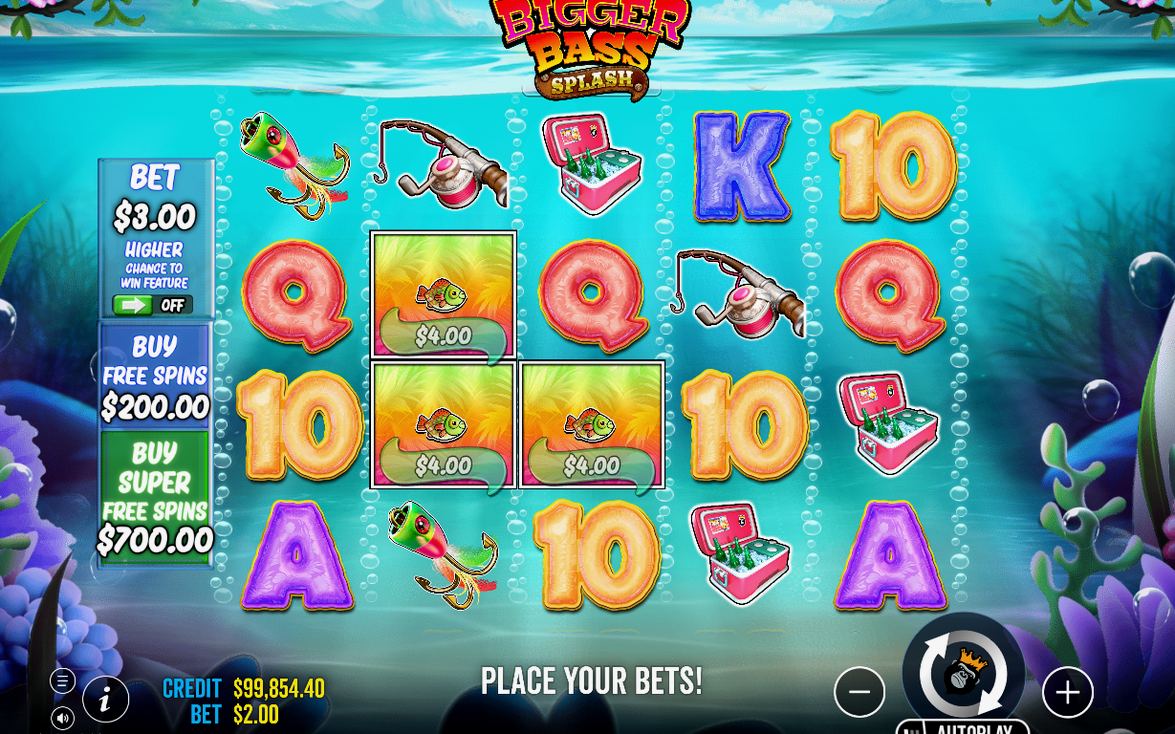 Win screen with MONEY fish values collected by the WILD
